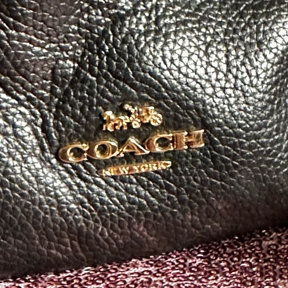COACH Women Black Leather Backpack - Picture 6 of 16